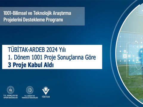 TÜBİTAK-ARDEB 2024 Yılı 4 Proje Kabul Aldı